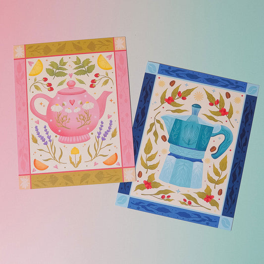 Tea Pot Art Print (7"x9")