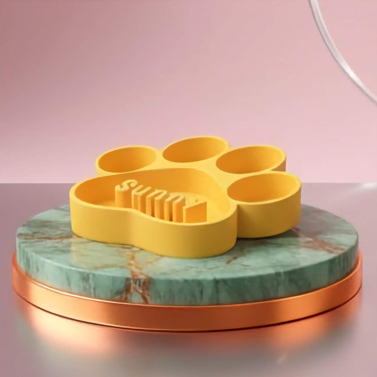 Personalized Dog Slow Feeder Bowl | Paw Design