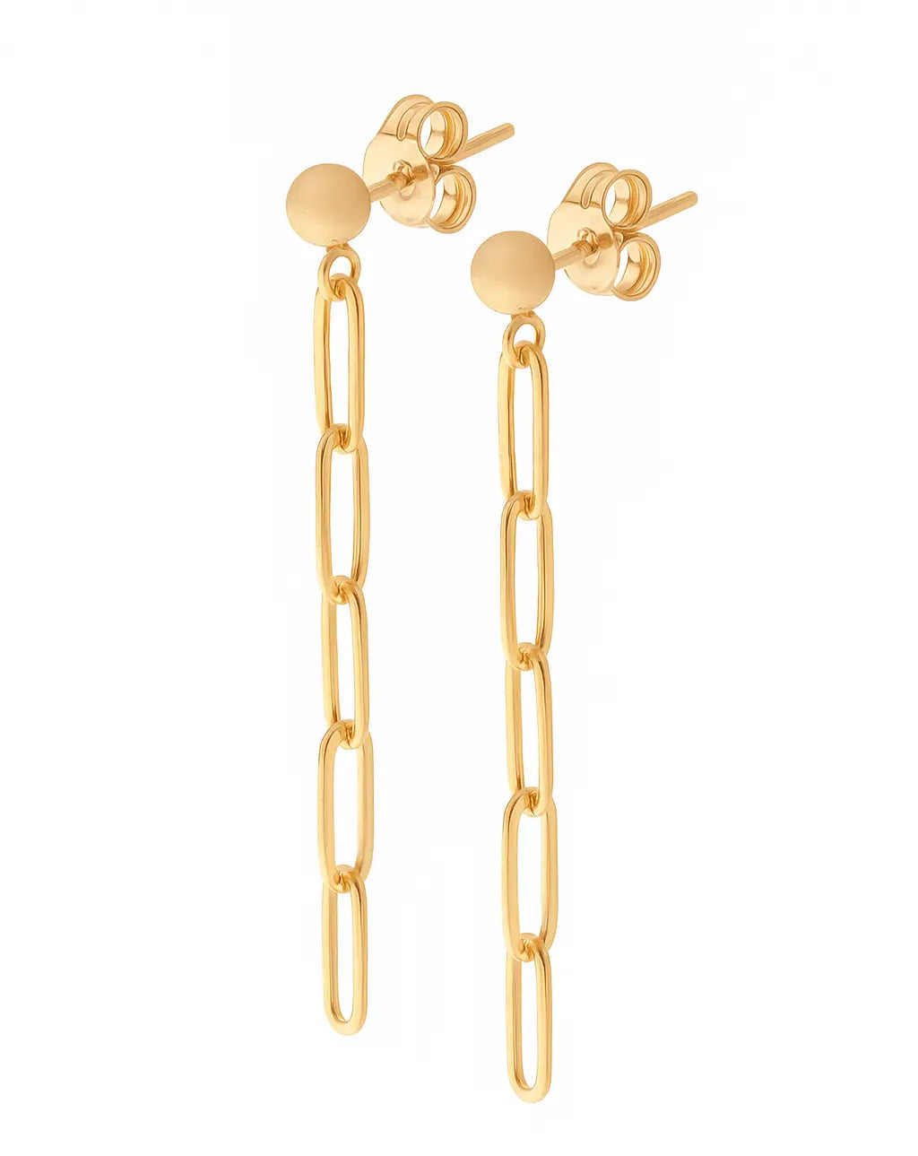 Gold Paperclip Earrings