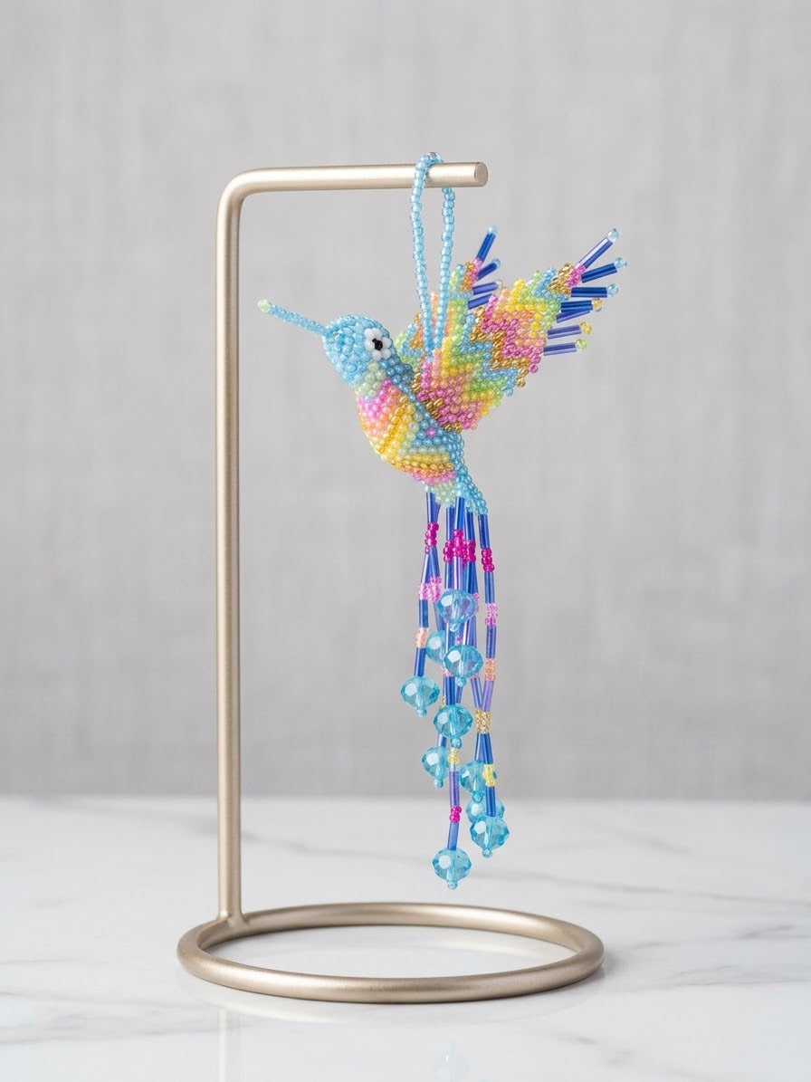 Blue Beaded Humming Bird