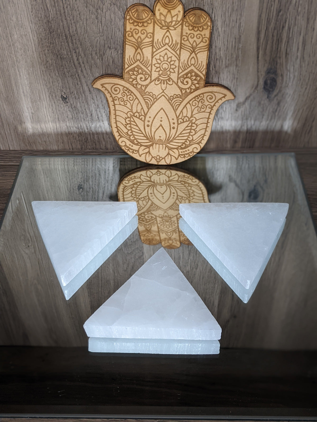 Selenite Charging Plate - Triangle