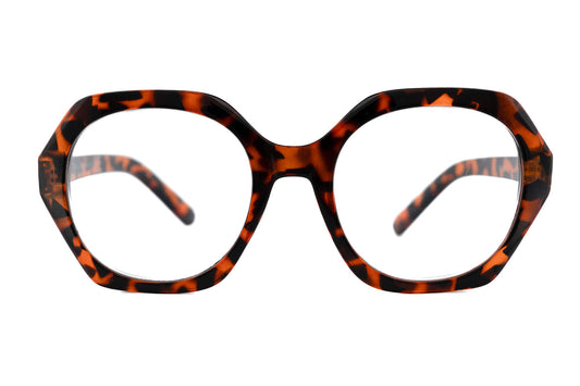 Boléro Saffron — Oversized Geometric Reading Glasses