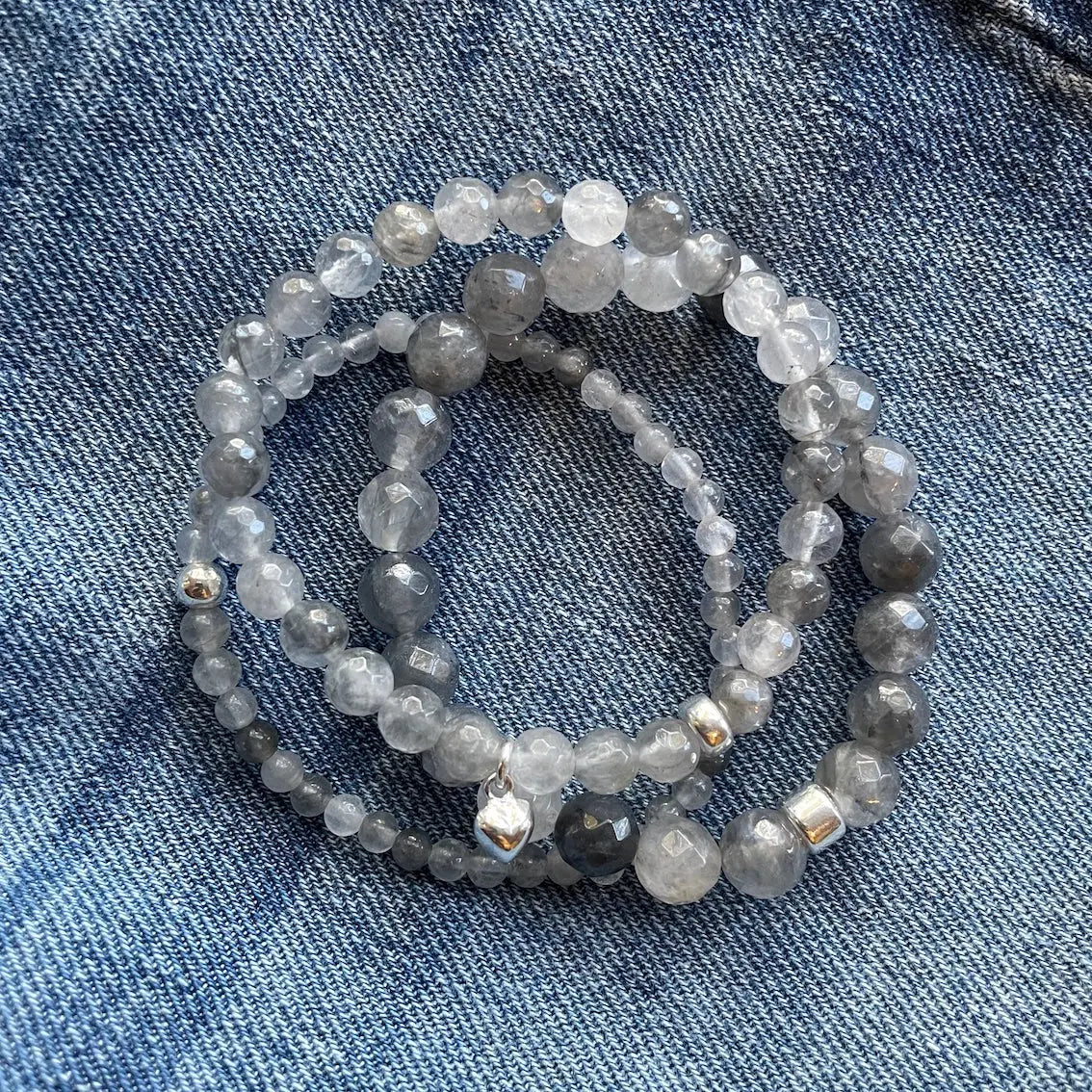 50 Shades of Grey Bracelet Stack