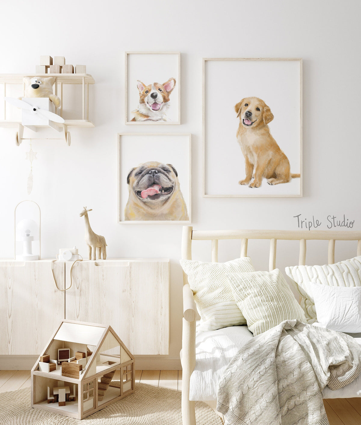 Happy Pug Art Print