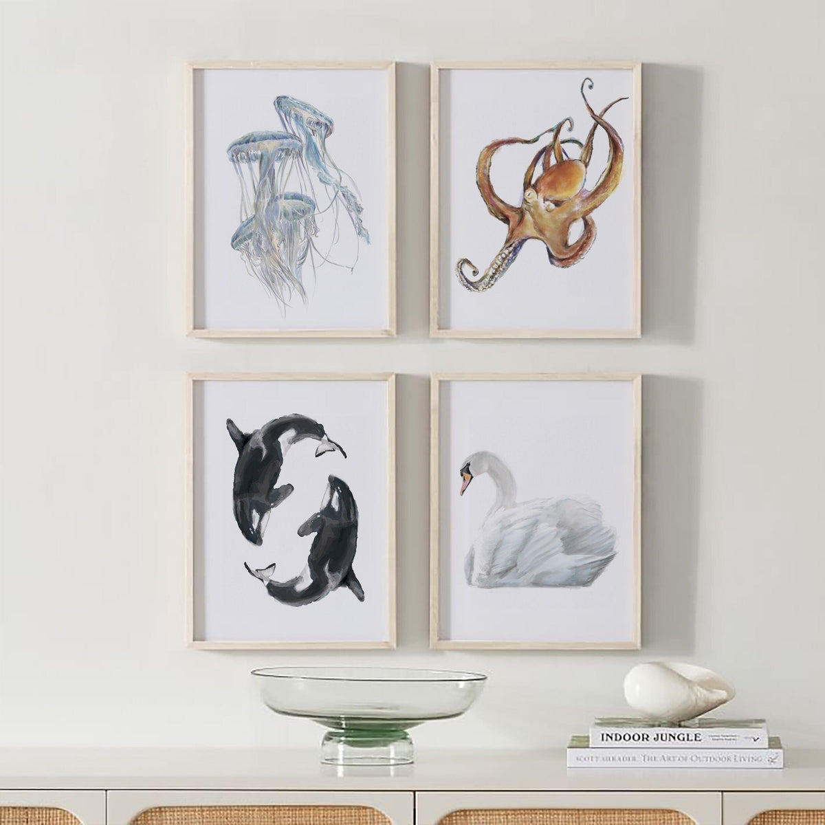 Vibrant Octopus Watercolor Art Print