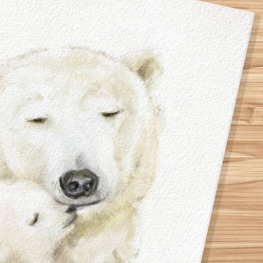 Polar Bear Baby and Mother Art Print