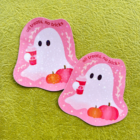 All Treats No Tricks | Ghost Sticker