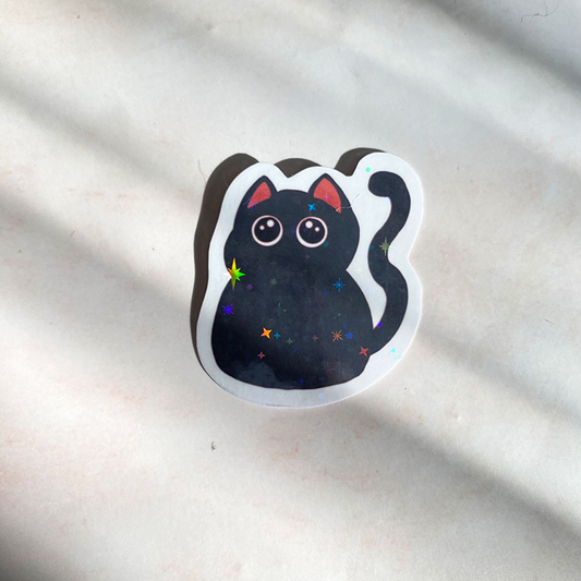 Purfect Black Cat Sticker