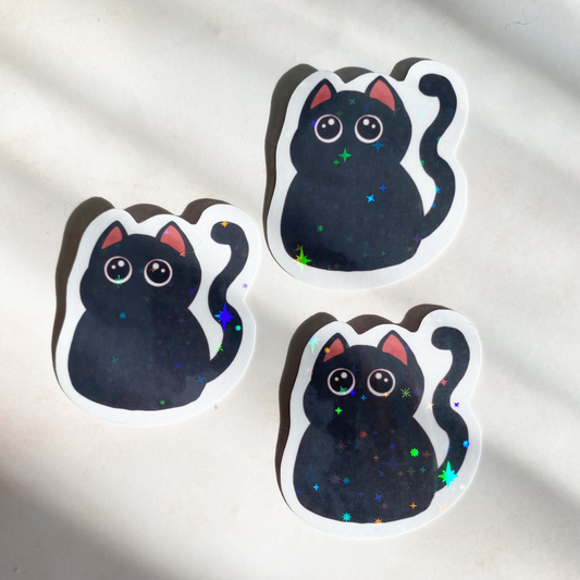 Purfect Black Cat Sticker