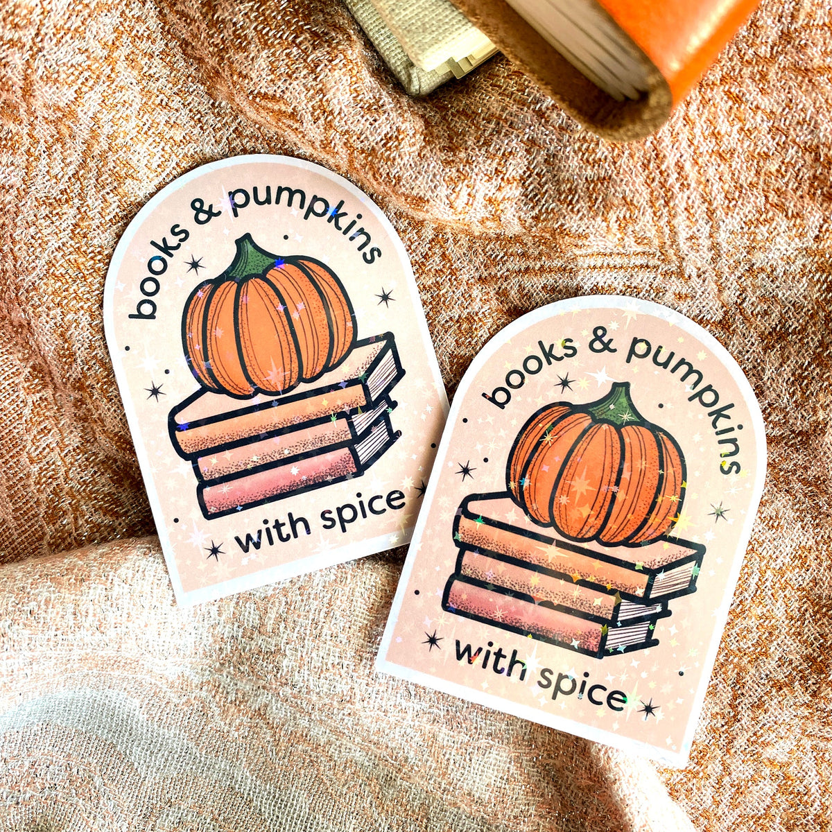 Books and Pumpkins with Spice Sticker