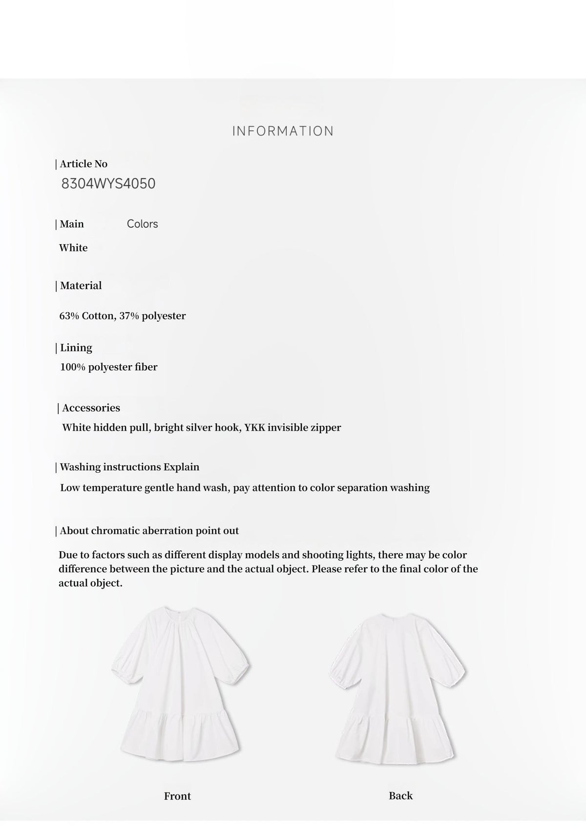 "Dream Island" Hepburn style white dress temperament high-end puff sleeve dress for women