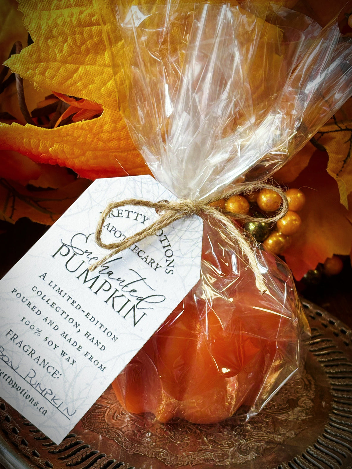 Enchanted Pumpkin Sculptural Candle