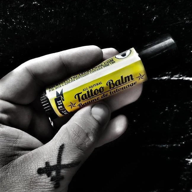 Dry Skin & Tattoo Aftercare Balm (15g) – Lavender & Chamomile | Soothing Relief Balm | Tattoo Healing & Eczema Care | Handcrafted in Canada