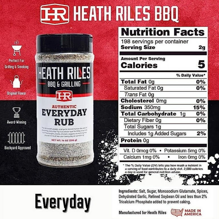 Heath Riles Everyday BBQ Rub 14 oz