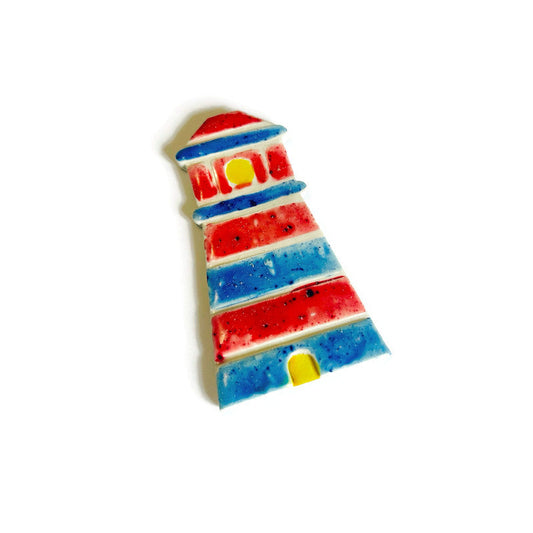 Painted Lighthouse Magnet Handmade