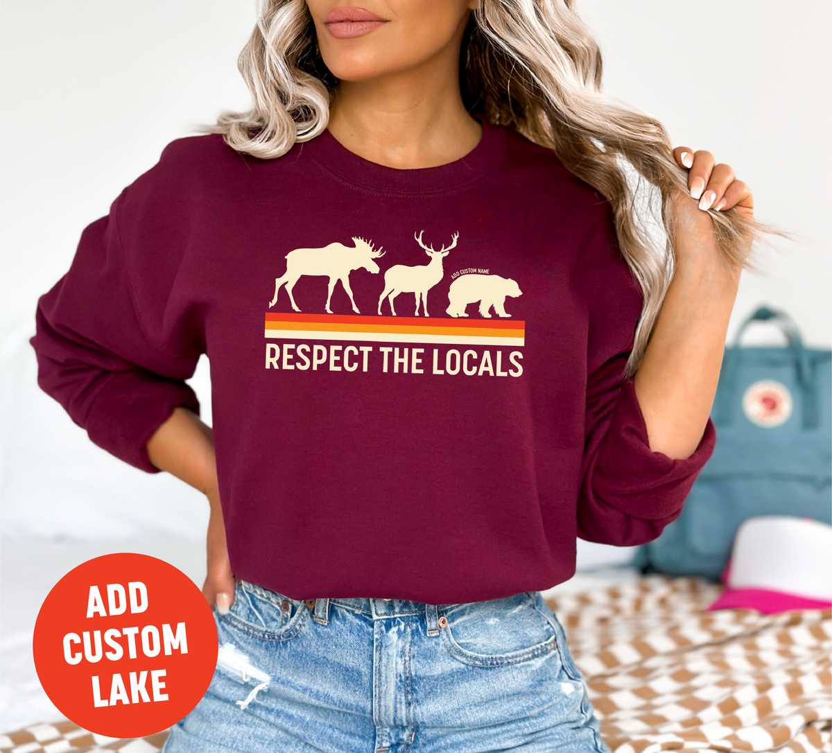 Respect The Locals Unisex Crewneck Sweatshirt | Lake Apparel | Camping Clothing