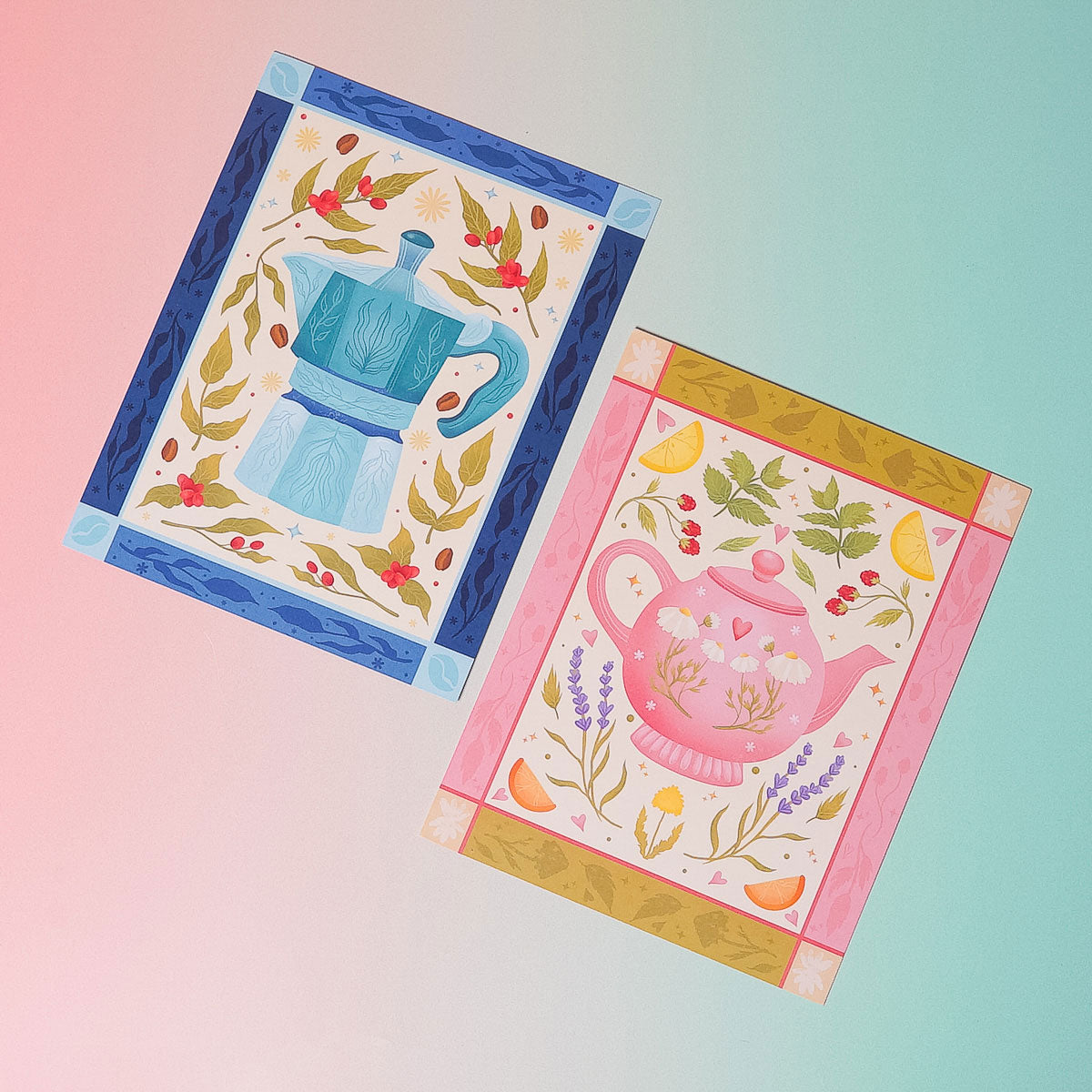 Moka Pot Coffee Art Print (7"x9")
