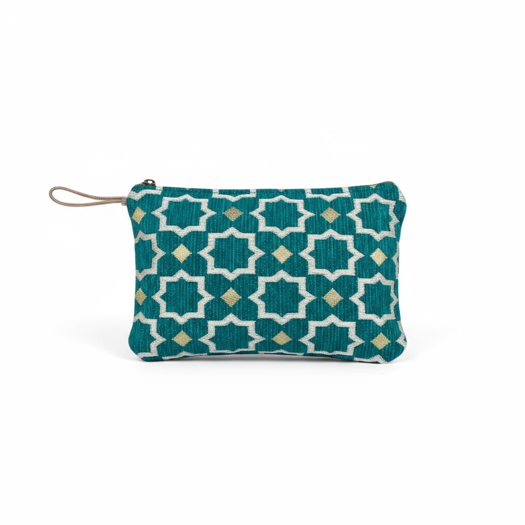 Brocade Turquoise Pouch (2 sizes available)