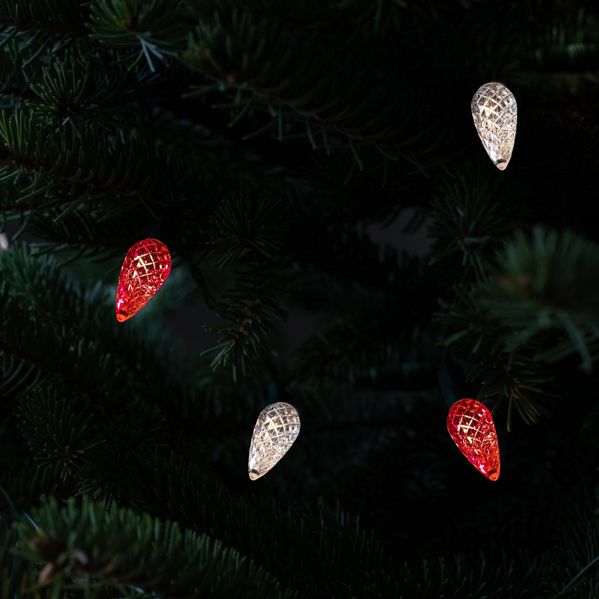 60 LED Red Lights: 10 Strands