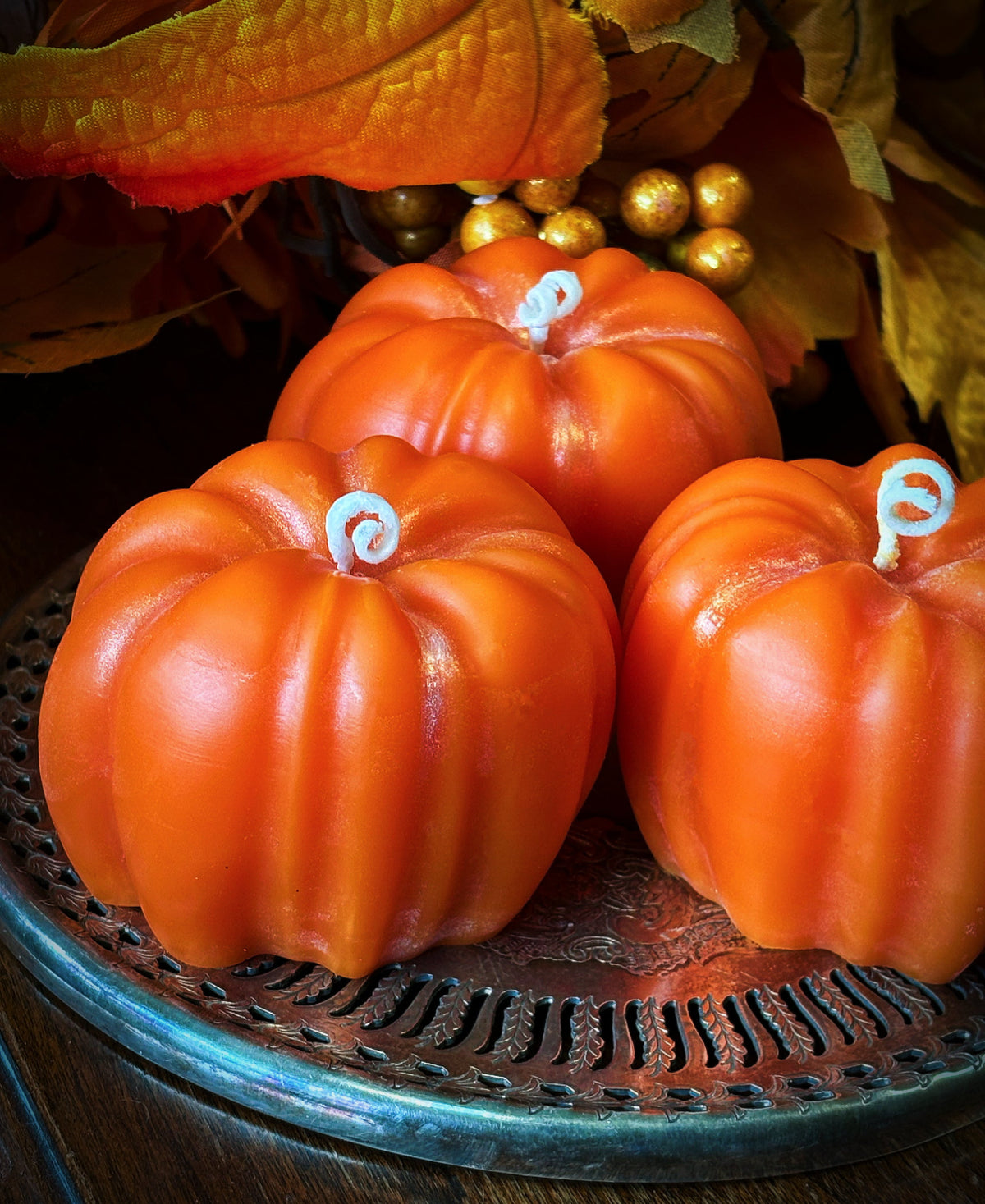 Enchanted Pumpkin Sculptural Candle