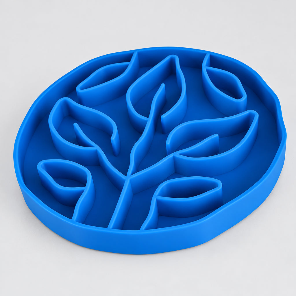 Slow Feeder Bowl for Dogs & Cats | Leaves Design