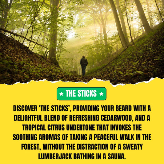 The Sticks Beard Wash (150ml) – Cedarwood & Tropical Citrus | Gentle Cleansing Beard Shampoo