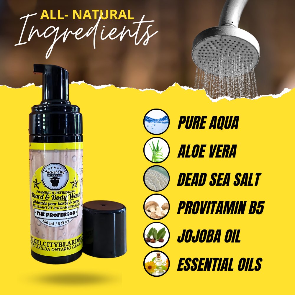 The Professor Beard Wash (150ml) – Cedarwood, Vanilla & Sweet Cigar | Gentle Cleansing Beard Shampoo | Dr. Chris Schneider Collaboration