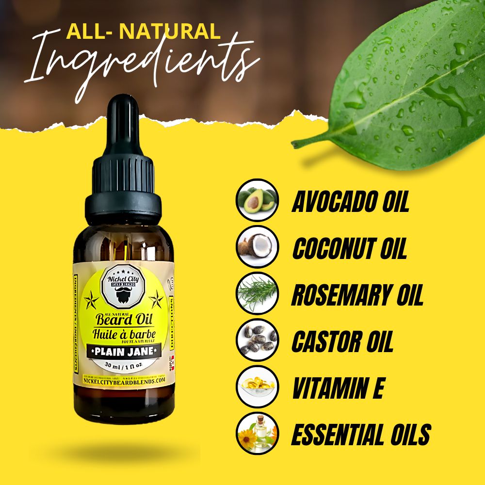 Plain Jane Beard Oil (30ml) – Naked, Unscented & Fragrance-Free | Premium Conditioning Beard Oil