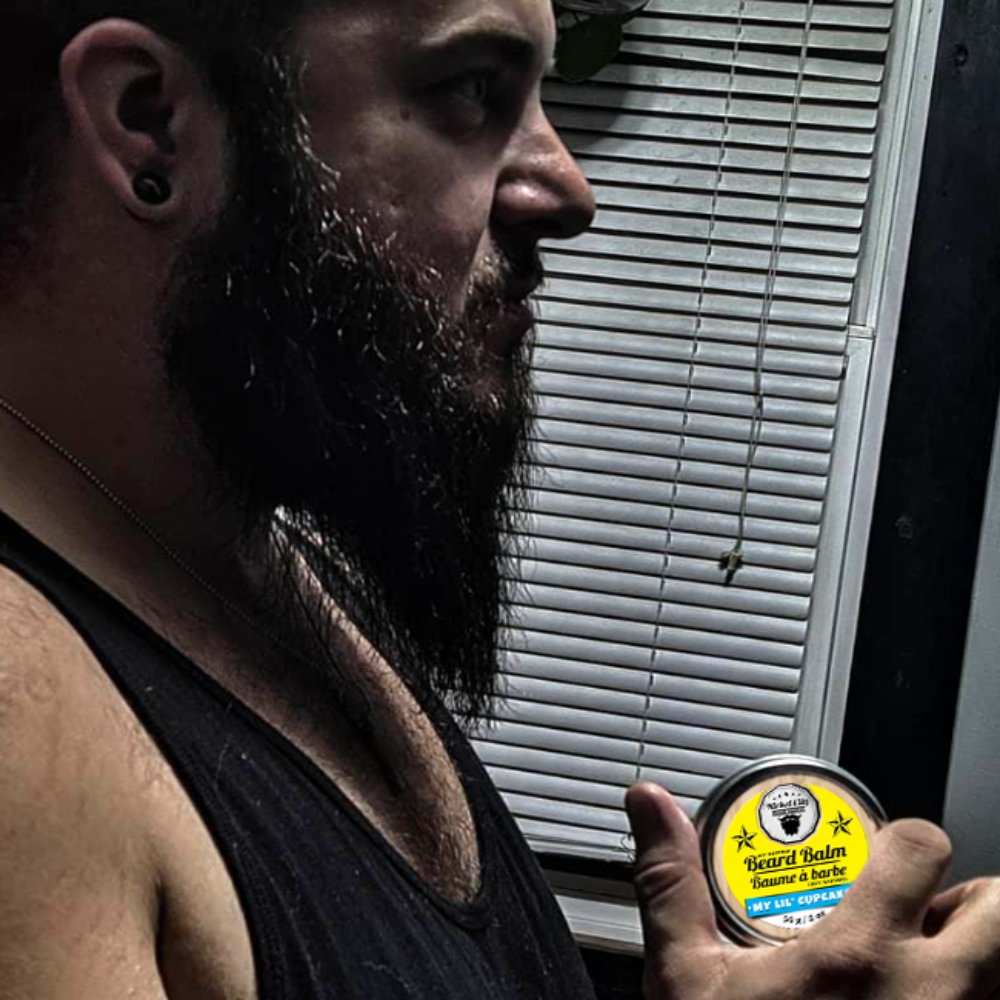 My Lil Cupcake Beard Balm (56g) – Sweet Vanilla Cupcake with Creamy Buttercream Scent | Strong Hold & Styling Balm