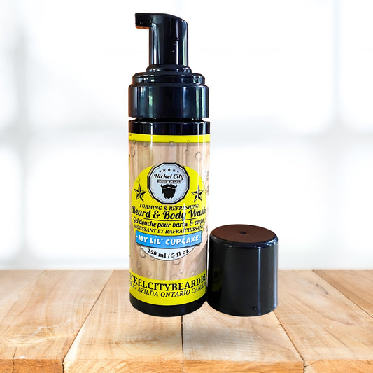 My Lil Cupcake Beard Wash (150ml) – Sweet Vanilla Cupcake with Creamy Buttercream Scent | Gentle Cleansing Beard Shampoo