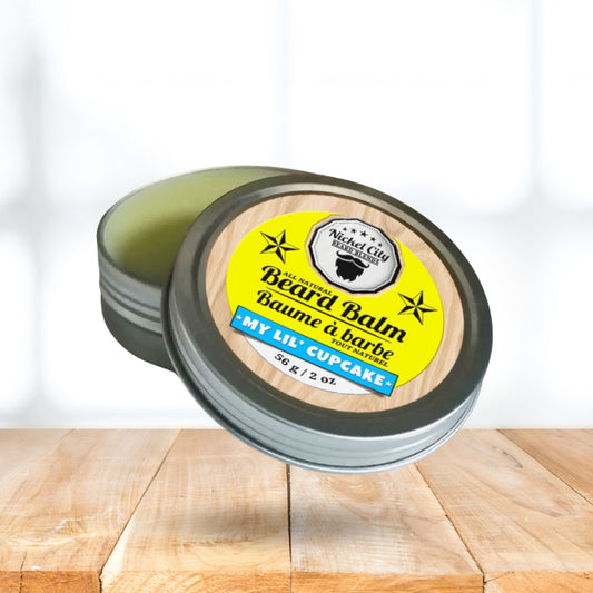 My Lil Cupcake Beard Balm (56g) – Sweet Vanilla Cupcake with Creamy Buttercream Scent | Strong Hold & Styling Balm