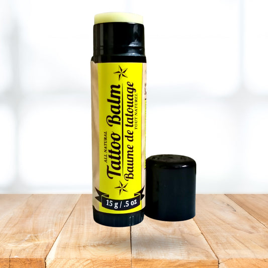 Dry Skin & Tattoo Aftercare Balm (15g) – Lavender & Chamomile | Soothing Relief Balm | Tattoo Healing & Eczema Care | Handcrafted in Canada