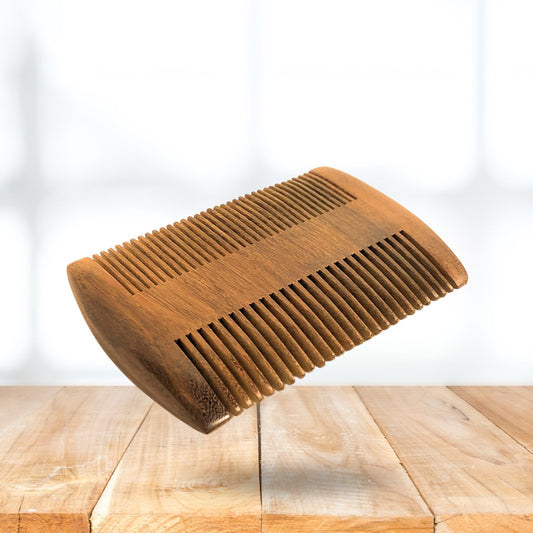 SoulSplitter Dual-Sided Beard Comb (Wooden) | Premium Detangling & Styling Comb | Grooming Tool | Handcrafted in Canada
