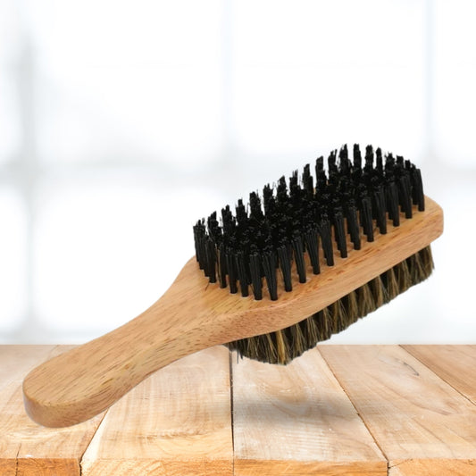 SoulStroker Premium Beard Brush (Wooden) | Dual Bristle Grooming Brush | Styling & Conditioning Tool | Handcrafted in Canada
