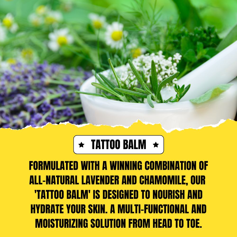 Dry Skin & Tattoo Aftercare Balm (15g) – Lavender & Chamomile | Soothing Relief Balm | Tattoo Healing & Eczema Care | Handcrafted in Canada