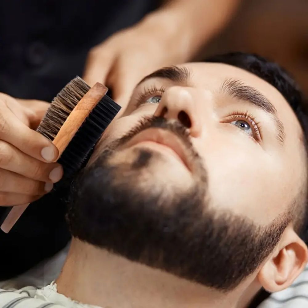 SoulStroker Premium Beard Brush (Wooden) | Dual Bristle Grooming Brush | Styling & Conditioning Tool | Handcrafted in Canada