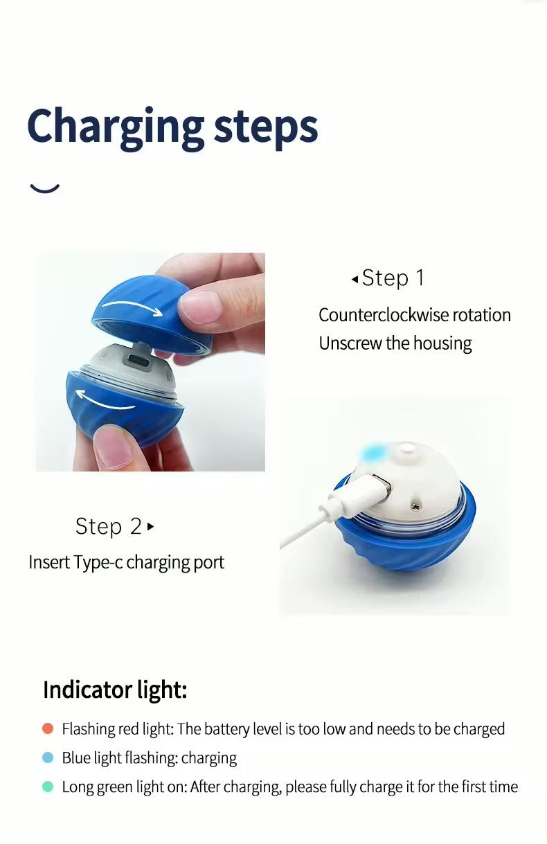 USB Vibrating Ball Toy for Dogs & Cats