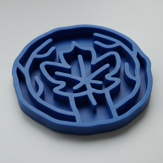 Slow Feeder Bowl for Dogs & Cats | Maple Leaf Design