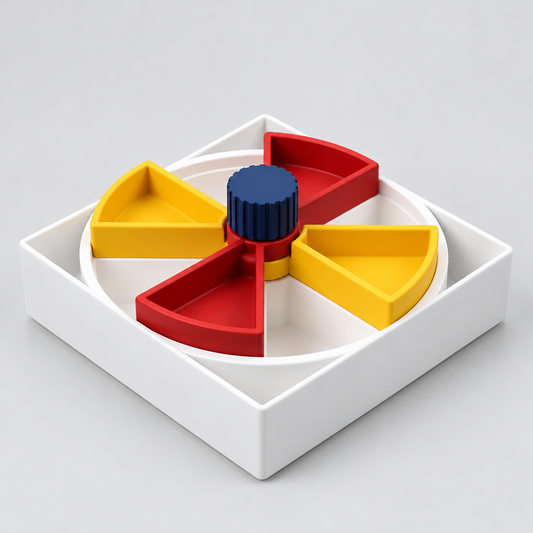 Interactive Puzzle Feeder for Dogs & Cats | 2 Layer Rotating Treat Cases