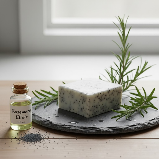 Rosemary & Poppy Seed Shampoo Bar | Stimulate & Cleanse