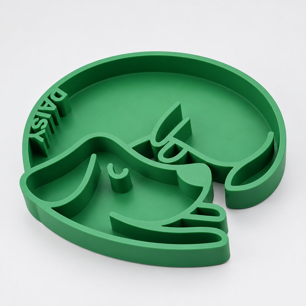 Personalized Pet Puzzle Feeder Bowl | Dog Shaped