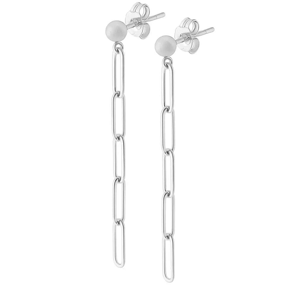 Silver Paperclip Earrings