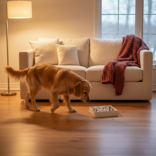 Square Slow Feeder Bowl for Dogs & Cats | Non Slip Interactive Feeding Bowl
