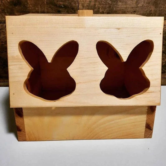 Double Bunny Head Hay Feeding Station