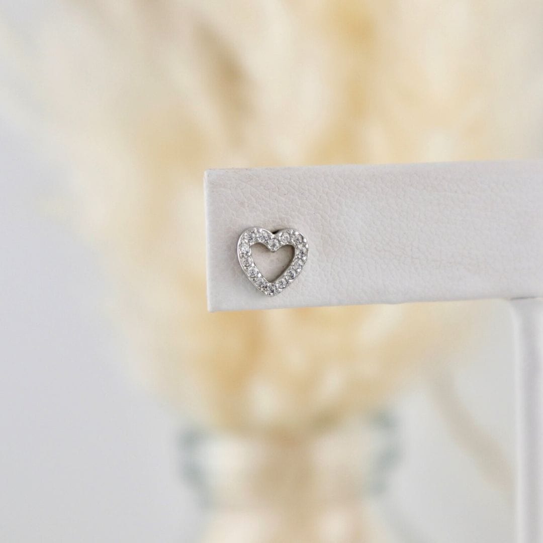 Boucles d'oreilles Coeurs en argent sterling
