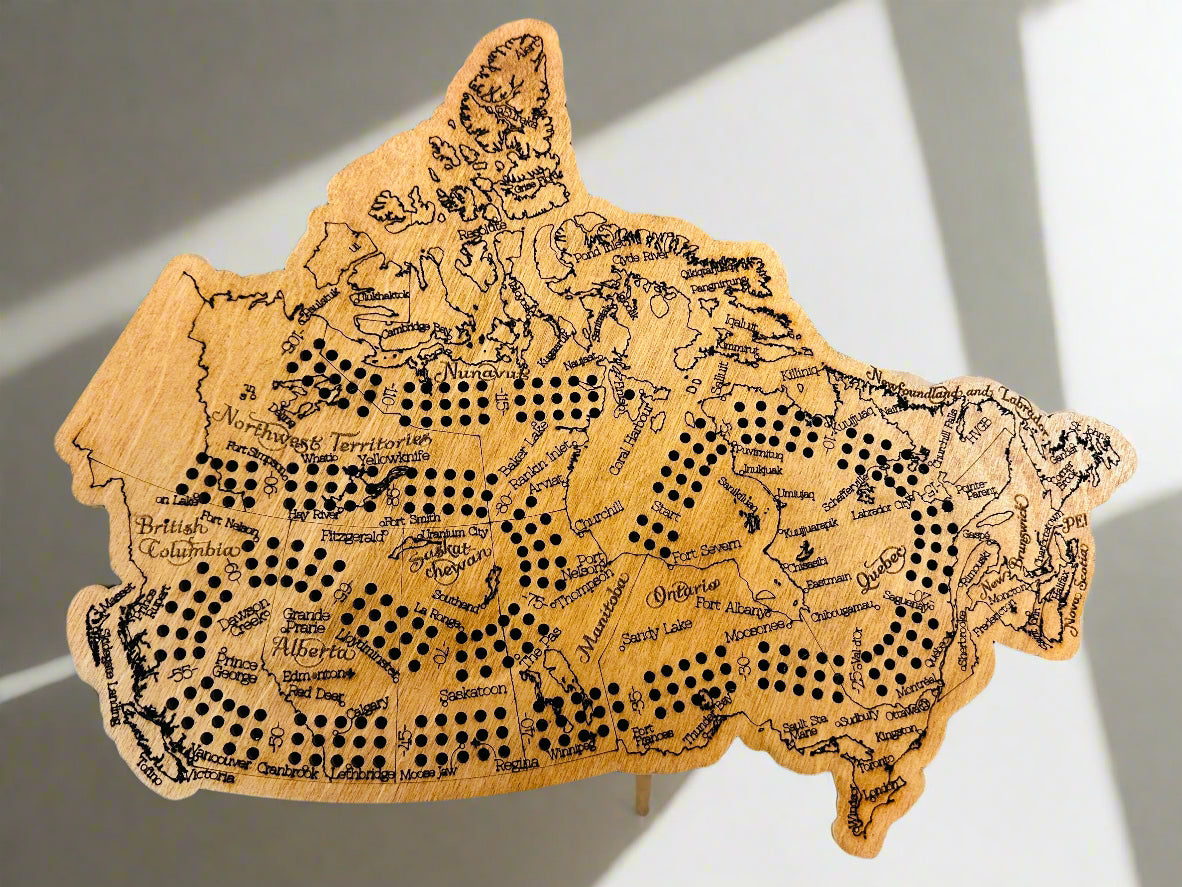 Canada Map Cribbage Board