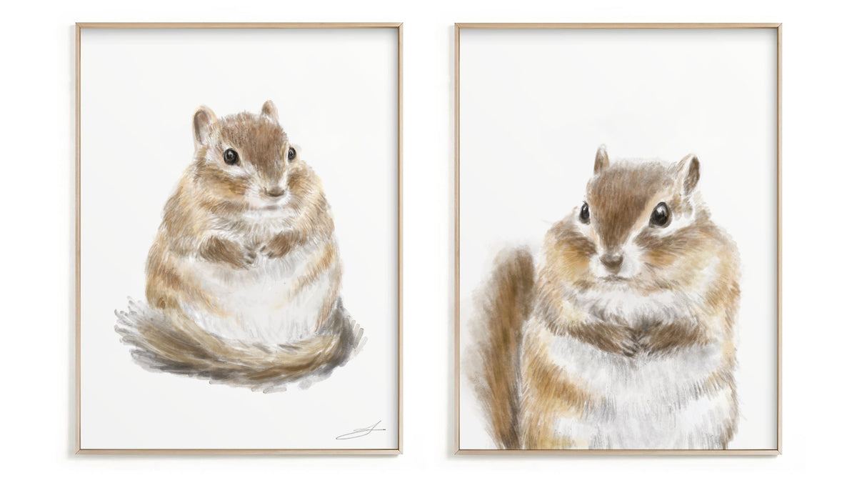 Chipmunk Print Set