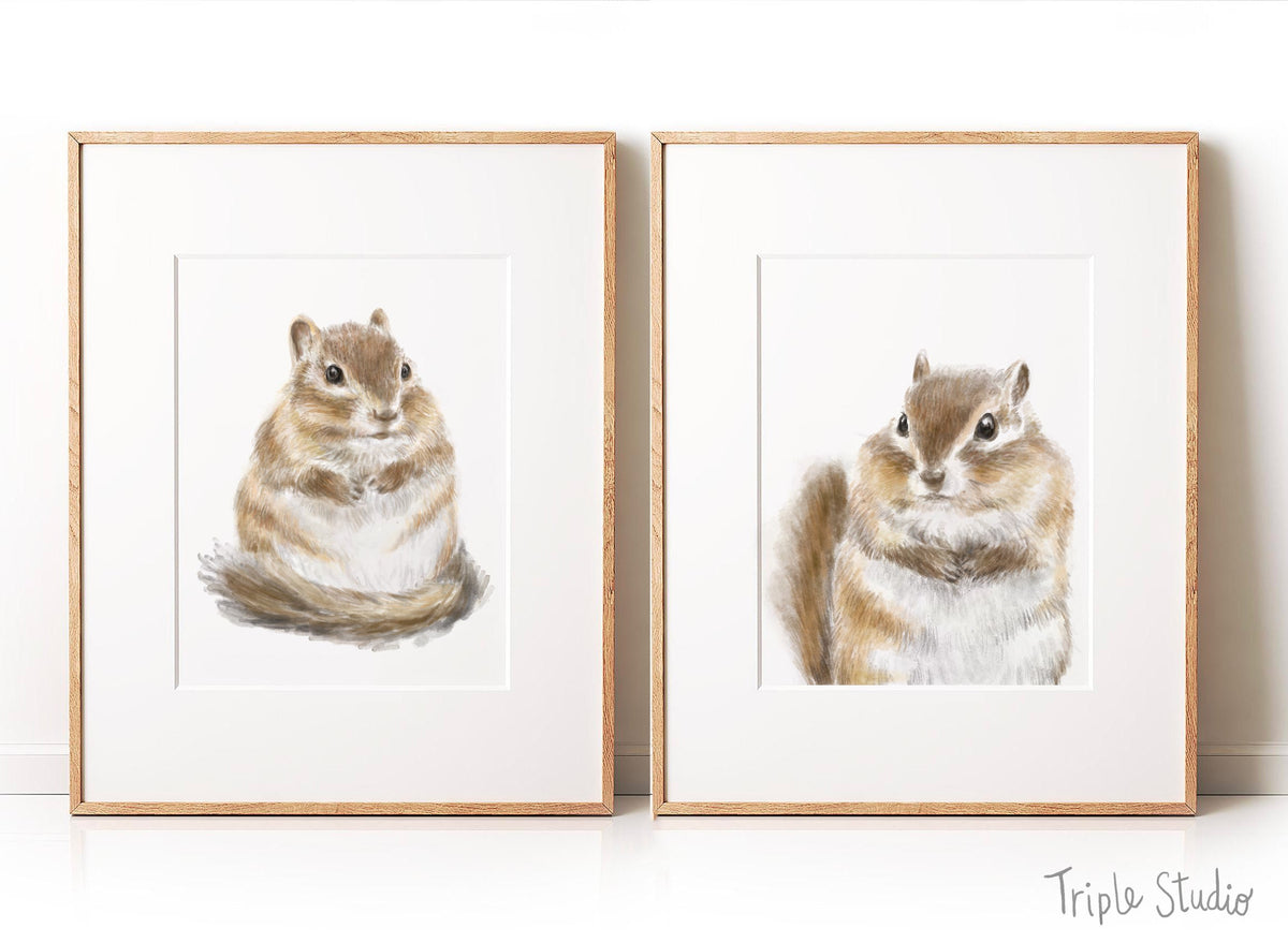 Chipmunk Print Set