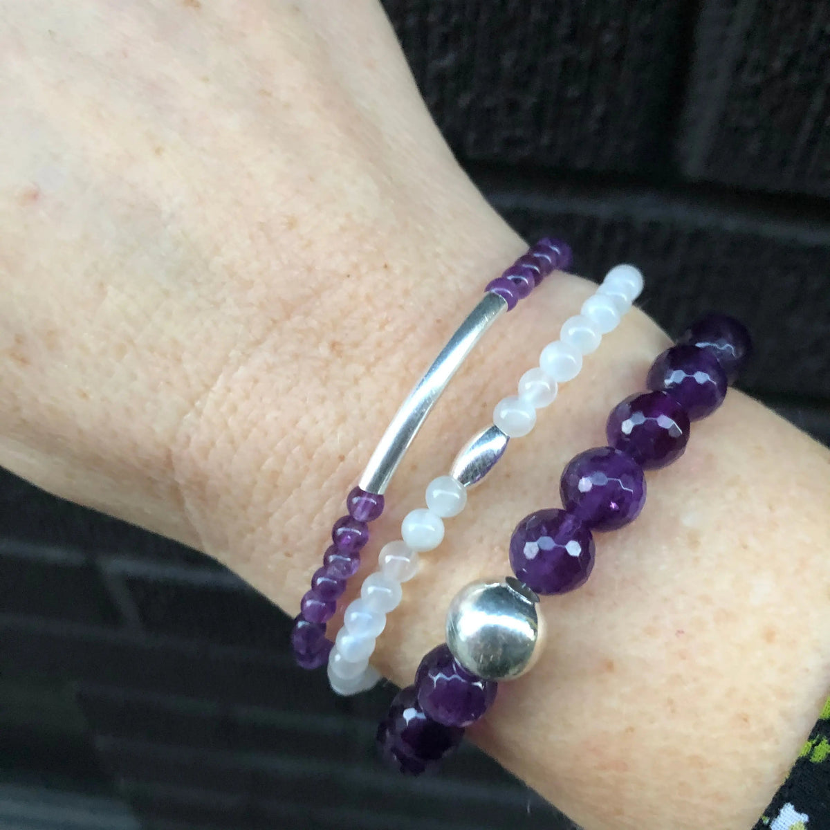 Amethyst Bracelet Stack