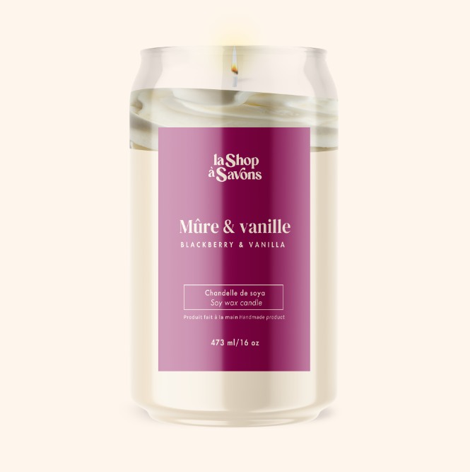 Chandelle de soya 16 oz - Mûre & Vanille